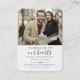 Cartão de Oração Fotográfica Funeral de Duplo Memo