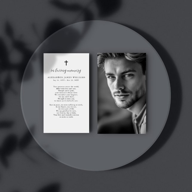 Cartão de Oração Fotográfica Memorial do Funeral C (Criador carregado)