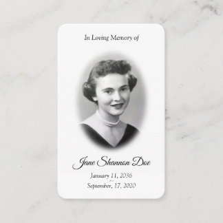 Cartão de Oração Fotográfico | Cartão Memorial do 