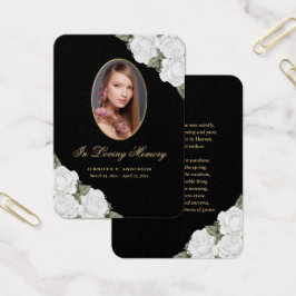 Cartão de Oração Funcional Floral Dourado Preto Br