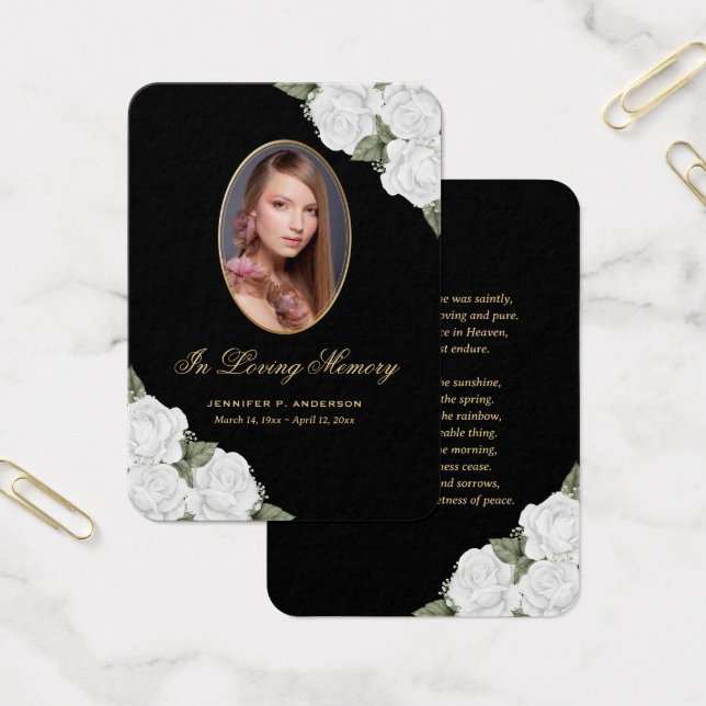 Cartão de Oração Funcional Floral Dourado Preto Br (Escritótio)