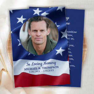 Cartão de Oração Funcional Patriótico Veterano