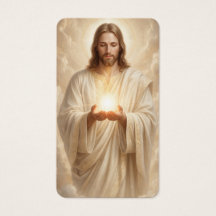 Cartão de Oração Fúnebre Luz do Mundo Jesus