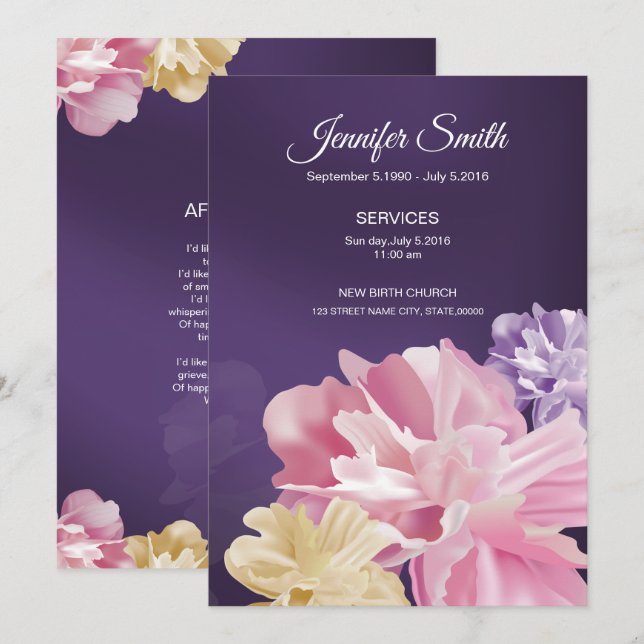 Cartão de Oração Funeral Fluvial (Frente/Verso)