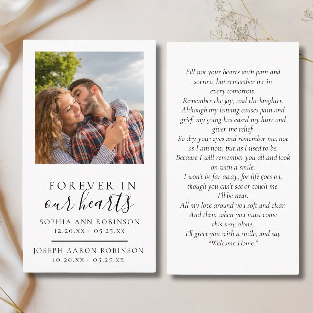 Cartão de Oração Funeral Fotográfica do Memorial D (Criador carregado)