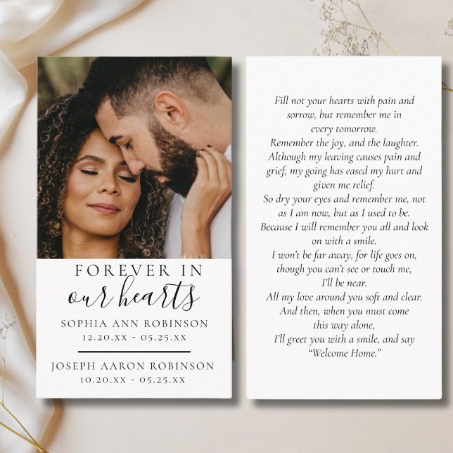 Cartão de Oração Funeral Fotográfica do Memorial D (Criador carregado)