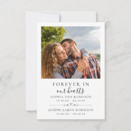 Cartão de Oração Funeral Fotográfica do Memorial D