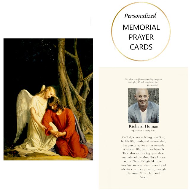 Cartão de Oração Funeral Fotográfico Católico Roma (Criador carregado)
