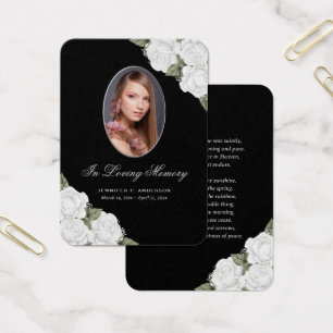 Cartão de Oração Funeral Memorial do Elegante Negr