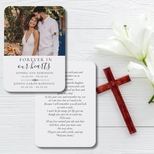 Cartão de Oração Funeral Memorial Duplo (Criador carregado)