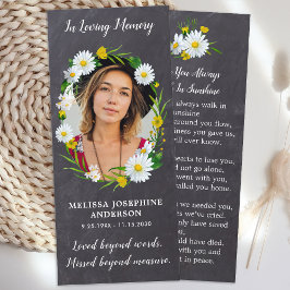 Cartão de Oração Funeral Memorial Fotográfico Marc