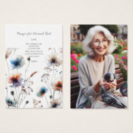 Cartão de Oração Funeral/Memorial para o Repouso E