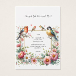 Cartão de Oração Funeral/Memorial para o Repouso E