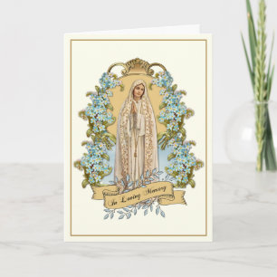 Cartão de Oração Funeral Santa Católica Virgem Mar