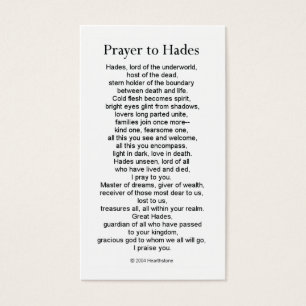 Cartão de Oração Hades