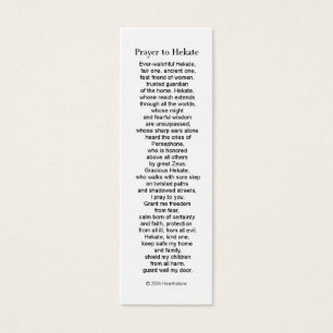 Cartão de Oração Hecate (Hekate)