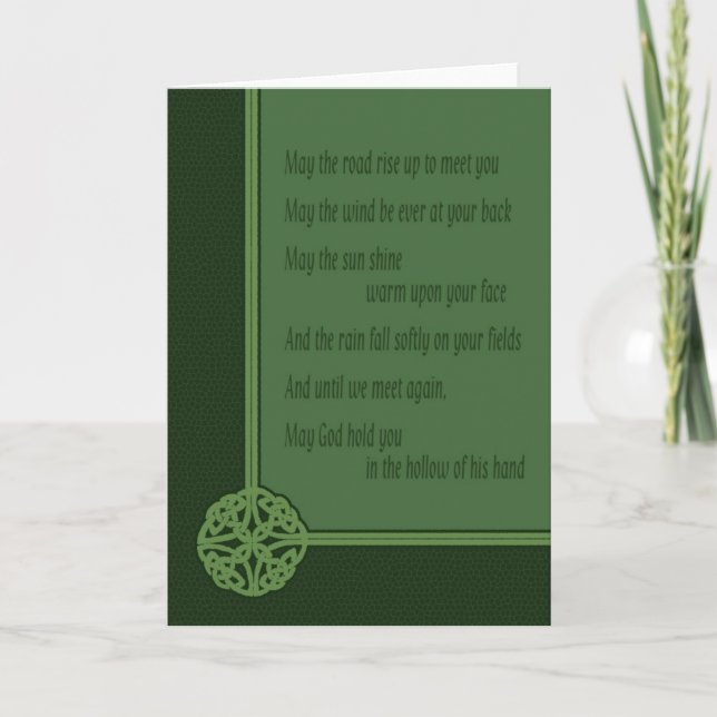 Cartão de Oração Irlandês (Frente)