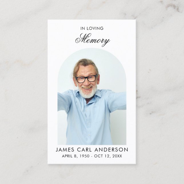 Cartão de Oração Memorial de Arch Fotográfico Simp (Frente)