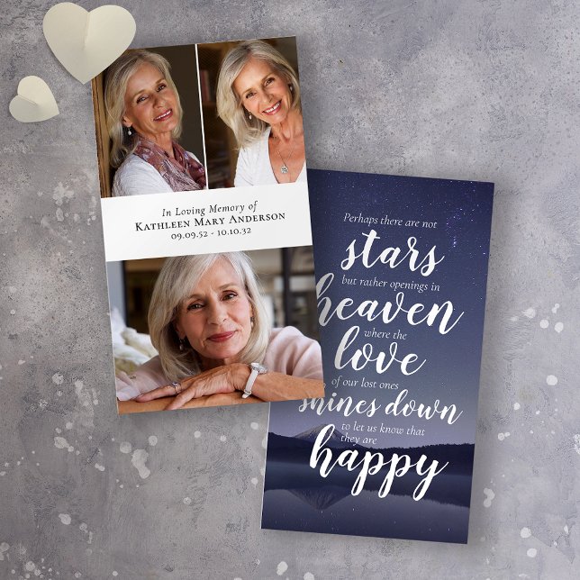 Cartão de Oração Memorial de Colagem Fotográfica (Criador carregado)