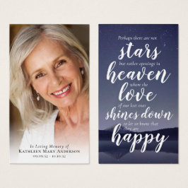 Cartão de Oração Memorial de Foto