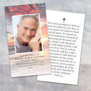 Cartão de Oração Memorial de Fotografia Sunset