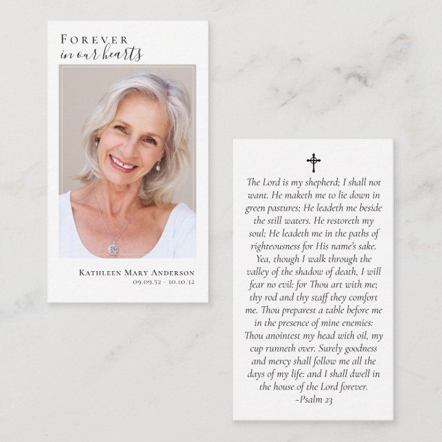 Cartão de Oração Memorial do Orçamento (Frente/Verso)