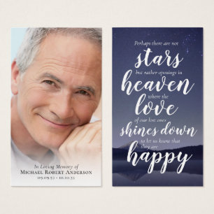 Cartão de Oração Memorial Fotográfico de Cheio