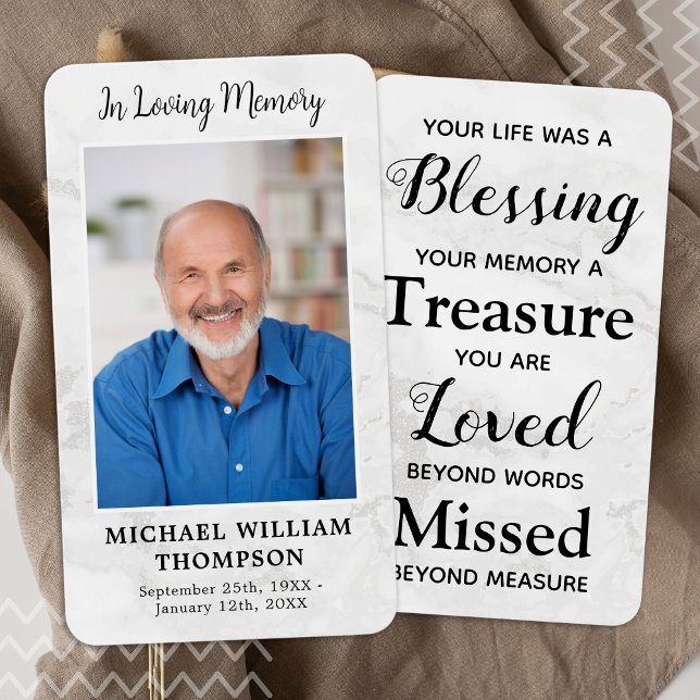 Cartão de Oração Memorial Fotográfico do Poema de  (Criador carregado)