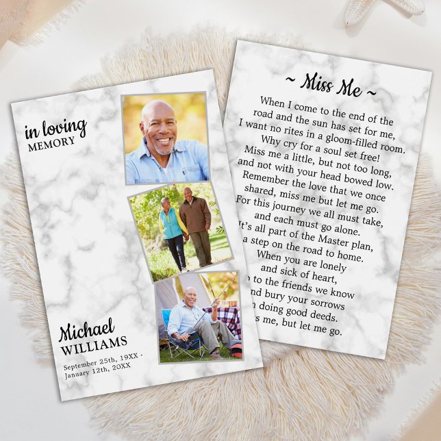 Cartão de Oração Memorial Fotográfico Moderno Fune (Criador carregado)
