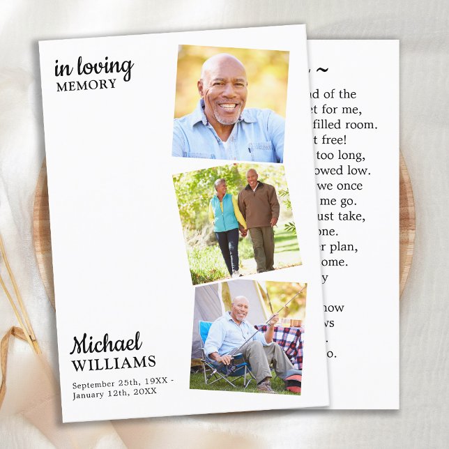 Cartão de Oração Memorial Fotográfico Personalizad (Criador carregado)