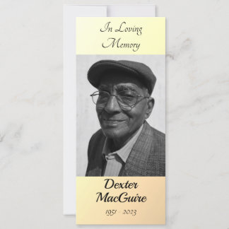 Cartão de Oração Memorial Funeral | Eternamente