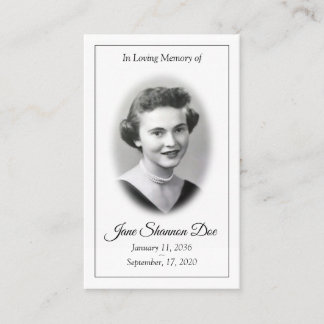 Cartão de Oração Memorial - O 23º Salmo