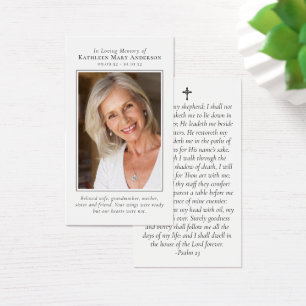 Cartão de Oração Memorial Premium