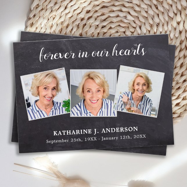 Cartão de Oração Memorial Rustic 3 Photo Sympathor (Criador carregado)