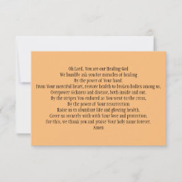 Cartão de Oração para a Saúde e a Saúde