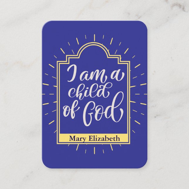 Cartão de Oração para Crianças Personalizadas (Frente)