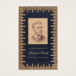 Cartão de Oração para Memorial Azul Dourado, Funer