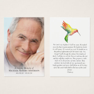 Cartão de Oração para o Hummingbird de Cheio Pr