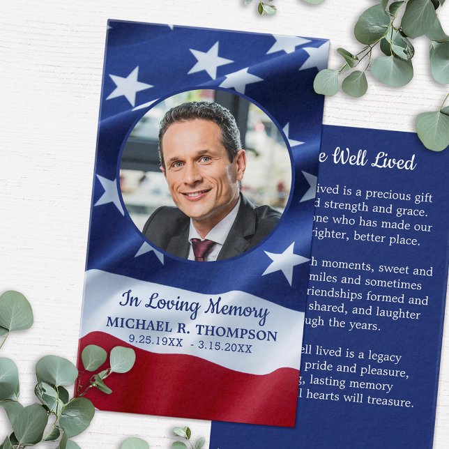 Cartão de Oração Patriótico Memorial Fotográfico c (Criador carregado)