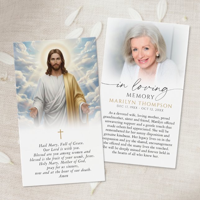 Cartão de Oração Religiosa Jesus Ave Maria (Criador carregado)