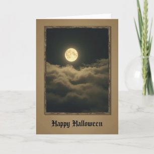 Cartão de Orbe Iluminado Feliz Halloween