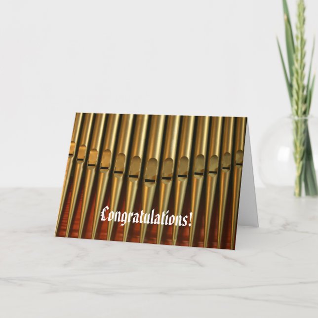 Cartão de órgão parabéns (Frente)