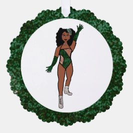 Cartão de Ornamento de Dançarinos Floresta e Ouros