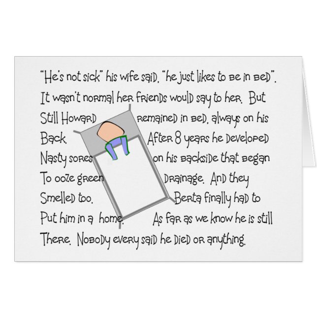 Cartão De "Os Bedsores Howards" torceram presentes da (Frente Horizontal)