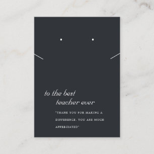 CARTÃO DE OUVIMENTO DO PRESENTE DO PROFESSOR PRETO