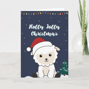 Cartão de Ovelha de Natal para Animais de Inverno