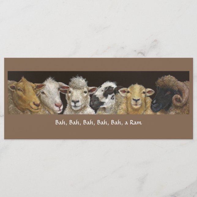 Cartão de ovino engraçado (Frente)