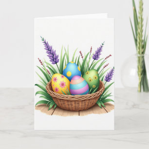 Cartão de Ovo da Temporada Festiva de Primavera