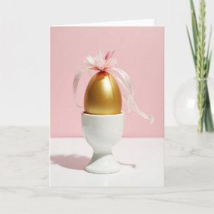 Cartão de Ovo de Celebração Dourado
