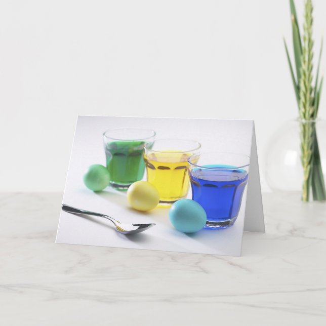 Cartão de Ovos de Páscoa para Coloração (Frente)